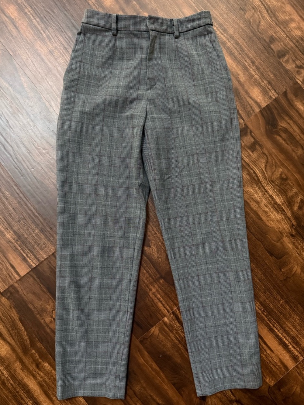 Uniqlo Gray Plaid Trousers - Straight Leg